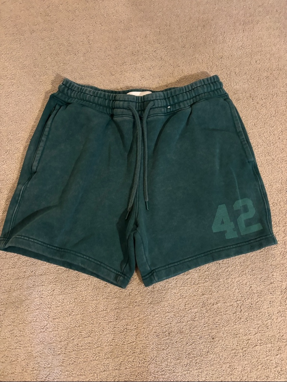 Hollister Men's Drawstring Athletic Sweat Shorts with '42' Accent Size M